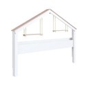 Ver imagem 2 de Livreiro Infantil com Moldura de Casinha 2,0m Prateleiras Suspensas Cor:Branco com Rosa