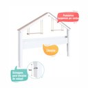 Ver imagem 4 de Livreiro Infantil com Moldura de Casinha 2,0m Prateleiras Suspensas Cor:Branco com Rosa