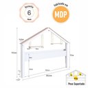 Ver imagem 3 de Livreiro Infantil com Moldura de Casinha 2,0m Prateleiras Suspensas Cor:Branco com Rosa