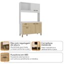 Ver imagem 5 de Cozinha Compacta 120cm 100% MDF 15cm 5 Portas e 1 Gaveta Branco/Amêndoa