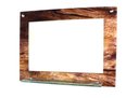 Ver imagem 1 de ESPELHO PARA BANHEIRO COM PRATELEIRA 60CM X 45CM MADEIRA RUSTICA