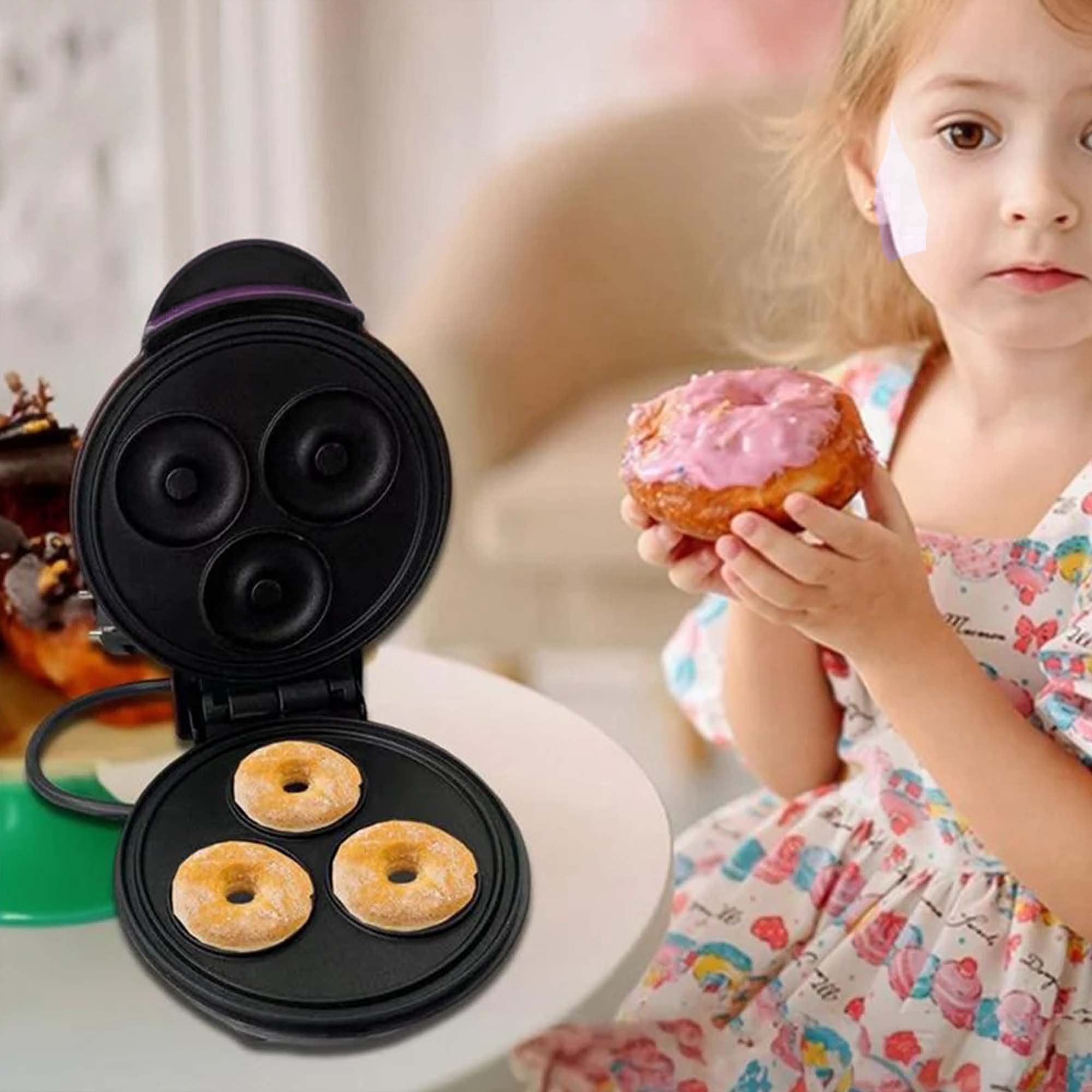 Máquina de Mini Donuts Rosquinhas Sobremesa Crianças Culinária Confeitaria Cozinha Antiaderente Bisc - 12