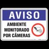 PLACA AVISO AMBIENTE MONITORADO POR CÂMERAS - 1