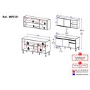 Ver imagem 4 de Armário Cozinha Modulada Compacta com Balcão para Pia 150cm Milano Multimóveis MP2331 - Vanilla
