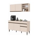 Ver imagem 2 de Armário Cozinha Modulada Compacta com Balcão para Pia 150cm Milano Multimóveis MP2331 - Vanilla