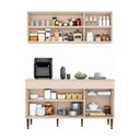 Ver imagem 5 de Armário Cozinha Modulada Compacta com Balcão para Pia 150cm Milano Multimóveis MP2331 - Vanilla