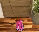 Ver imagem 2 de Tapete Bola de Basket Fire, Cor Rosa, Decorção para Porta de Entrada, Quarto, Sala.