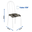 Ver imagem 3 de Conjunto de 4 Cadeiras Jogo Cozinha Jantar Branco Metal Aço