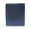 Ver imagem 4 de Puff Baú Banqueta Quadrado Cubo Decorativo Courino e Suede Azul Marinho Suede