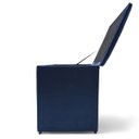 Ver imagem 6 de Puff Baú Banqueta Quadrado Cubo Decorativo Courino e Suede Azul Marinho Suede