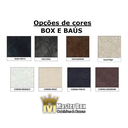 Ver imagem 3 de Conjunto Cama Baú Bipartido King Blindado Diversas Cores + Colchão de Molas Max Force 200Kg de Cada