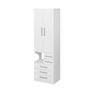 Ver imagem 1 de Guarda-roupa de 2 Portas com Mesa de Cabeceira 1224 Direito Branco