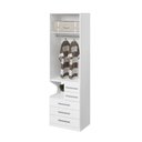 Ver imagem 5 de Guarda-roupa de 2 Portas com Mesa de Cabeceira 1224 Direito Branco