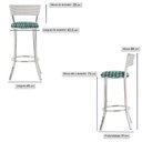 Ver imagem 2 de Banqueta Bistro para Bar, Cozinha, Balcão em Alumínio e Fibra Tc Zanutto 5 Unidades Marmore