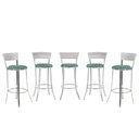 Ver imagem 1 de Banqueta Bistro para Bar, Cozinha, Balcão em Alumínio e Fibra Tc Zanutto 5 Unidades Marmore