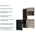 Ver imagem 3 de Cozinha Compacta 4 Peças 80cm Mel Vanill e Gra e Preto