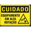 Ver imagem 1 de PLACA CUIDADO EQUIPAMENTO EM ALTA ROTAÇÃO S14