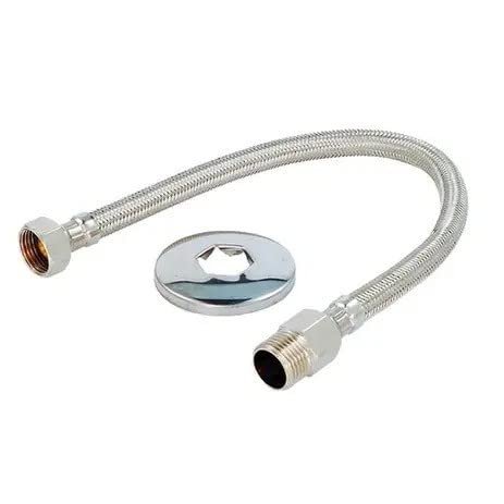 Engate Flexível Rabicho Inox Traçado 60cm Macho X Fêmea 1/2 Del Metais - 2