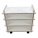 Ver imagem 2 de Sapateira 4 Prateleiras Rodinhas Cabem 8 Pares Madeira MDF