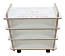 Ver imagem 2 de Sapateira 4 Prateleiras Rodinhas Cabem 8 Pares Madeira MDF
