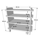 Ver imagem 3 de Sapateira 4 Prateleiras Rodinhas Cabem 8 Pares Madeira MDF