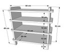 Ver imagem 3 de Sapateira 4 Prateleiras Rodinhas Cabem 8 Pares Madeira MDF