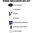 Ver imagem 5 de Pia Lavatório Banheiro 4L + Torneira Branca + Sifão Universal Sanfonado + Engate + veda Rosca