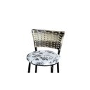 Ver imagem 2 de Jogo 4 Banqueta Alta Para Cozinha Ratan Cappuccino Premium Preta Estofado Floral Floral