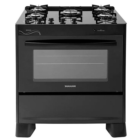 Fogão Suggar Neo Glass 4 Bocas com Acendimento Automático Preto