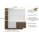 Ver imagem 3 de Estante com Suporte para TV até 55" Multimóveis Denver FG3069 Branca/Madeirada
