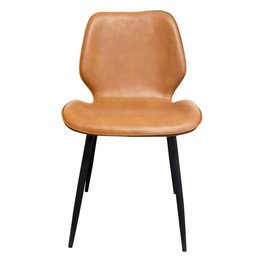 Kit 04 Cadeiras Bergen Pu Caramelo Base em Aço Preto - 76326 - 3