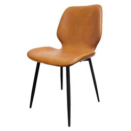 Kit 04 Cadeiras Bergen Pu Caramelo Base em Aço Preto - 76326 - 2