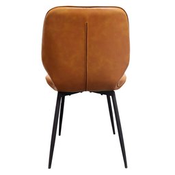 Kit 04 Cadeiras Bergen Pu Caramelo Base em Aço Preto - 76326 - 5
