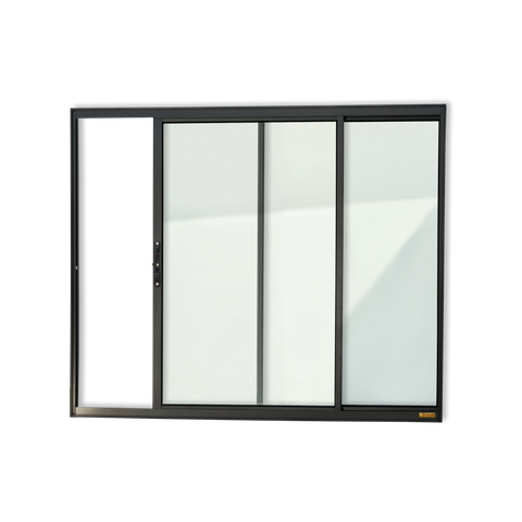 Janela Alumínio Confort 2F.100 x 120 V.Liso Preto Brimak