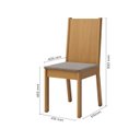 Ver imagem 4 de Conjunto Sala de Jantar Mesa Juliana 110cm Tampo MDP Canto Reto 4 Cadeiras Tami