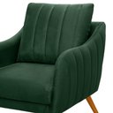 Ver imagem 4 de Poltrona Salem Veludo Verde Militar Pés Palito Castanho