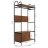 Closet Marrom Oasis com 3 Prateleiras Cabideiro Estilo Industrial Retrô Vintage - 5