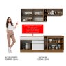 Armário de Cozinha Completa 220cm Rustic/Branco Parma Madesa 03 - 6