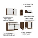 Ver imagem 5 de Armário de Cozinha Completa 220cm Rustic/Branco Parma Madesa 03