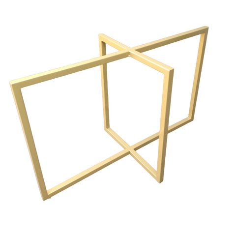Base de Ferro Retangular Para Mesas em Geral - Modelo Industrial - Pintura Eletrostática Tonalidade 