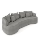 Ver imagem 1 de Sofá 4 Lugares Orgânico Living 250cm Mersa Bouclê Cinza K01 - D’Rossi