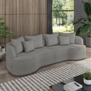 Ver imagem 2 de Sofá 4 Lugares Orgânico Living 250cm Mersa Bouclê Cinza K01 - D’Rossi
