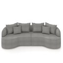 Ver imagem 5 de Sofá 4 Lugares Orgânico Living 250cm Mersa Bouclê Cinza K01 - D’Rossi