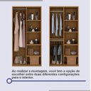 Ver imagem 3 de Guarda Roupa Cancun 2 Portas 100%mdf Cinamomo - Ddoro Móveis
