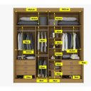 Ver imagem 2 de Guarda Roupa Cancun 2 Portas 100%mdf Cinamomo - Ddoro Móveis