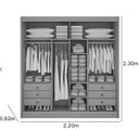 Ver imagem 4 de Guarda Roupa Cancun 2 Portas 100%mdf Cinamomo - Ddoro Móveis