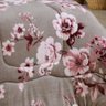 Edredom Coberdrom Sonobom Queen Sherpa e Manta - Floral Cinza Top Chick - 3