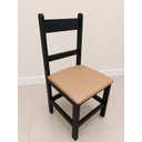 Ver imagem 1 de Cadeira de Jantar Estofada Itália - Preto - Marrom