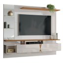 Ver imagem 1 de Painel para Tv de até 55" 2 Portas Illume Off White/damasco