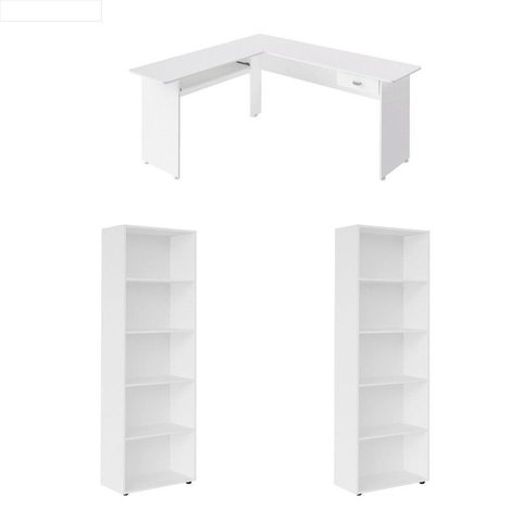 Conjunto Sala de Estar: Escrivaninha Cannes + 2 Estante Multy